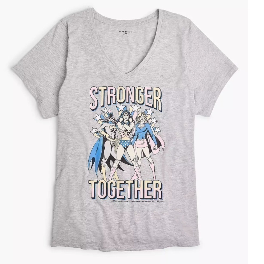 Lane Bryant DC Comics Stronger Together Graphic Tee Plus Size 22/24